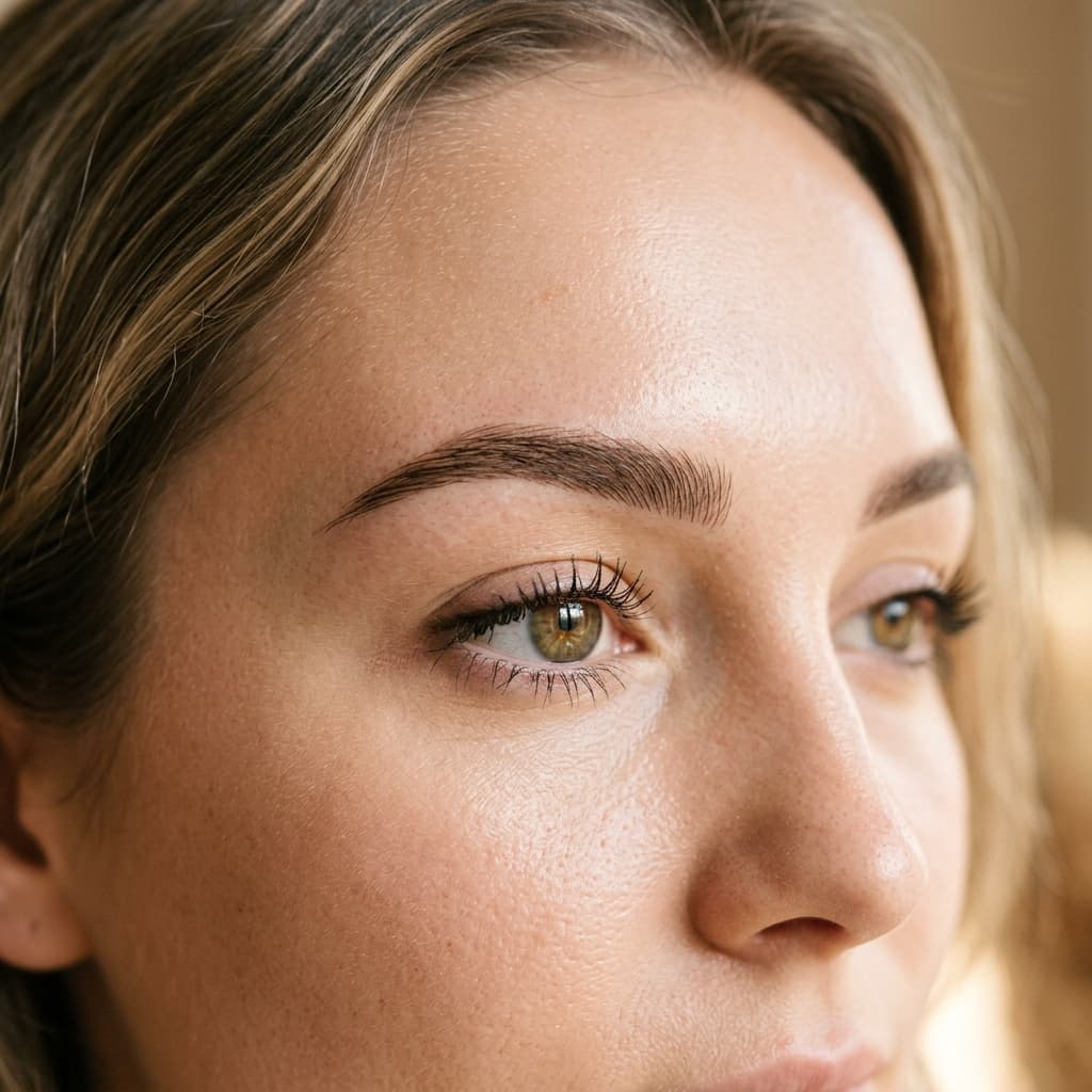 Healed microbladed eyebrow
